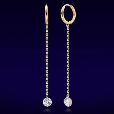 Lunar Gold Dangle Earrings