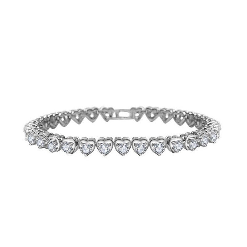 Charming Hearts Tennis Bracelet