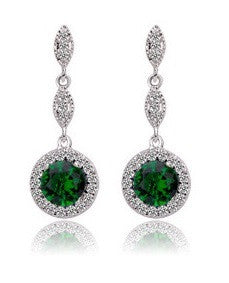 Monroe Link Earrings - Sapphire Blue - VivereRosse