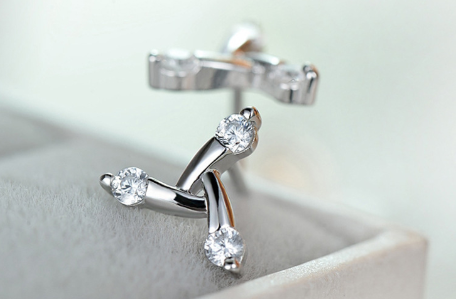 Trillion Stud Earrings