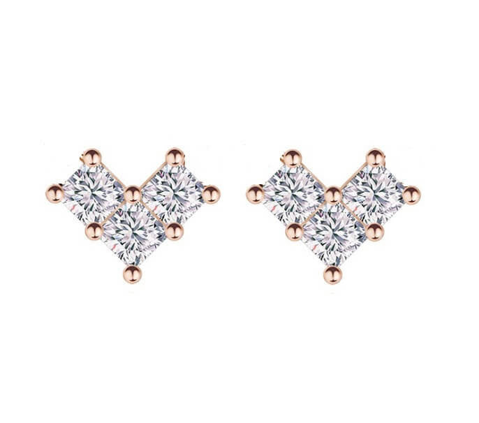 Tiny Heart Stud Earrings