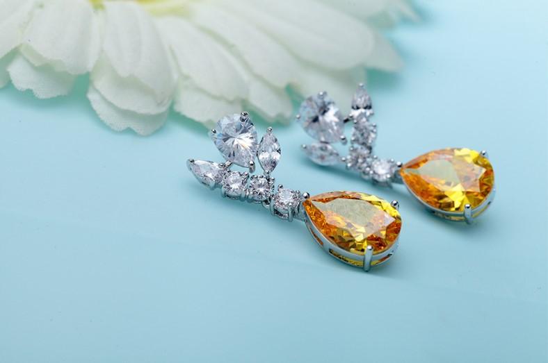 Amber Love Dangle Earrings