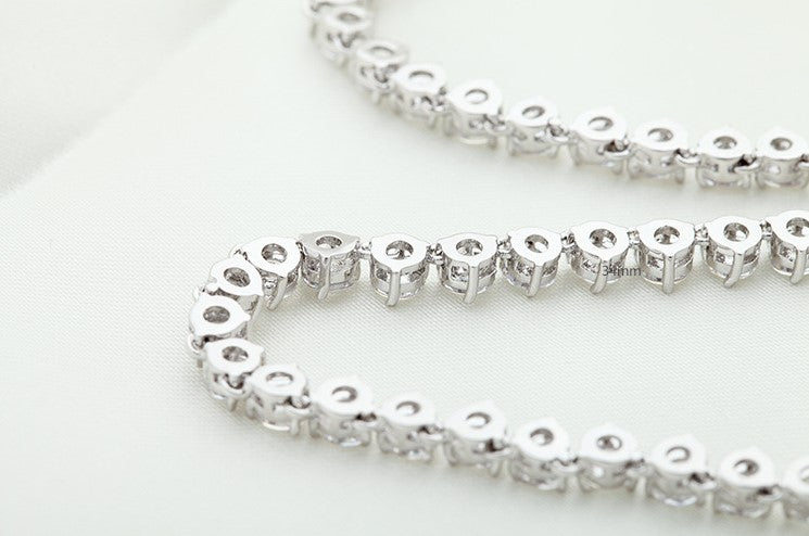 Classy Solitaire Tennis Necklace