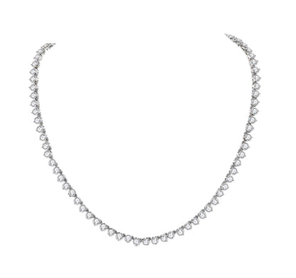 Classy Solitaire Tennis Necklace
