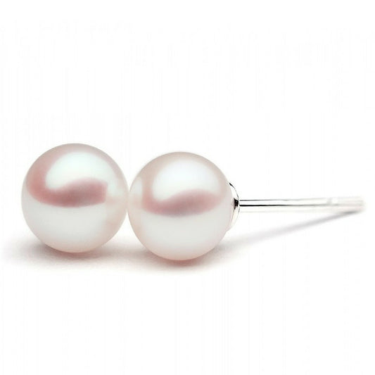 Sea Shell Pearl Stud Earrings