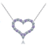 Dazzling Heart Necklace - Amethyst - VivereRosse