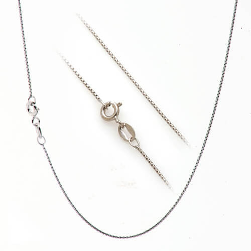 Jewelry Silver Authentic  For Sale- Box Chain Necklace - Vivere Rosse