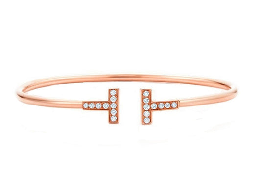 Dazzle Diva Bangle - Rose Gold - VivereRosse