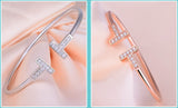 Dazzle Diva Bangle - Rose Gold - VivereRosse