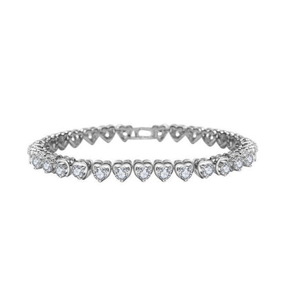 Charming Hearts Tennis Bracelet