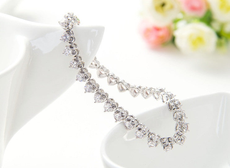 Charming Hearts Tennis Bracelet - VivereRosse