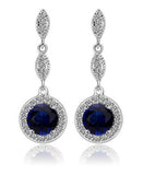 Monroe Link Earrings - Emerald Green