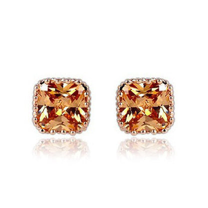 Champagne Gold Stud Earrings