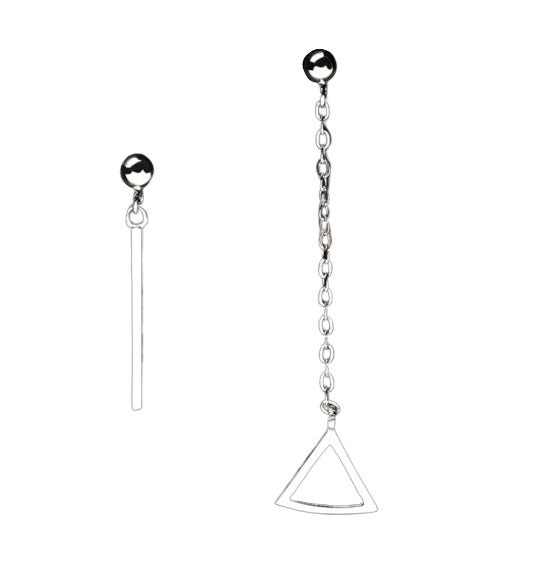 Triangle Chain Earrings