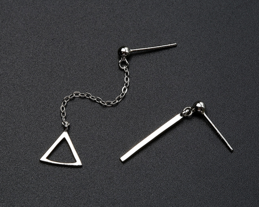 Triangle Chain Earrings