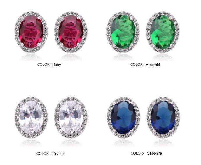 Oval Stud Earrings