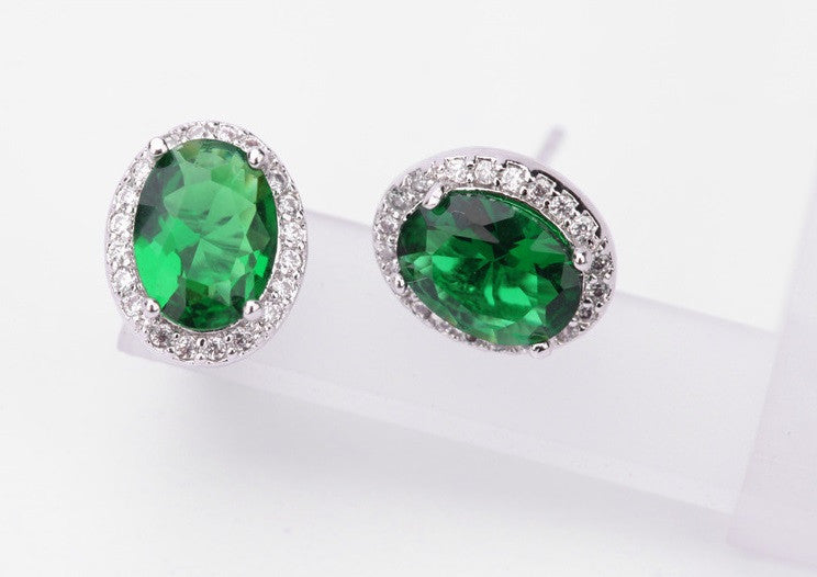 Oval Stud Earrings