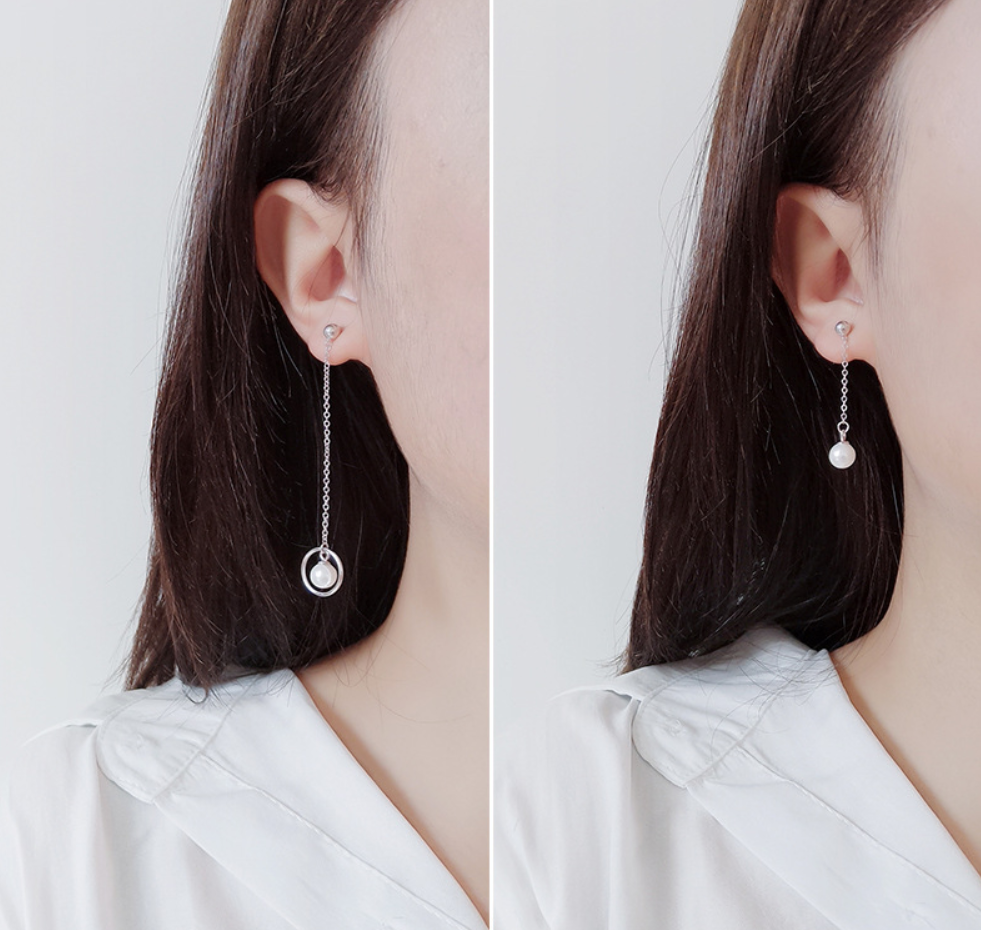 Trendy Pearl Dangle Earrings