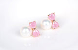 Pearly Bow Stud Earrings