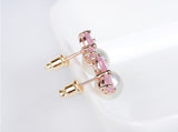 Pearly Bow Stud Earrings