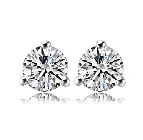 Classy Solitaire Stud Earrings