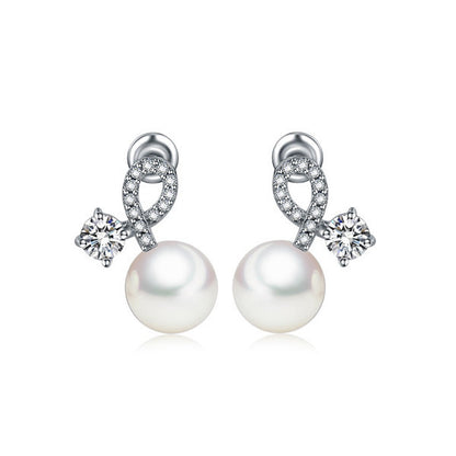 Twist of Fate Pearl Stud Earrings