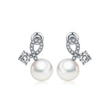 Twist of Fate Pearl Stud Earrings