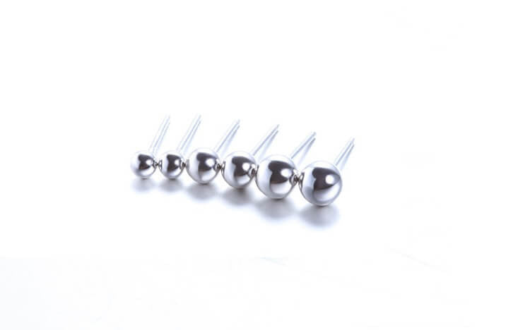 Basic Silver Ball Stud Earrings - 3 sizes