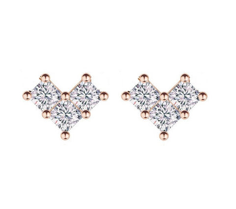 Tiny Heart Stud Earrings