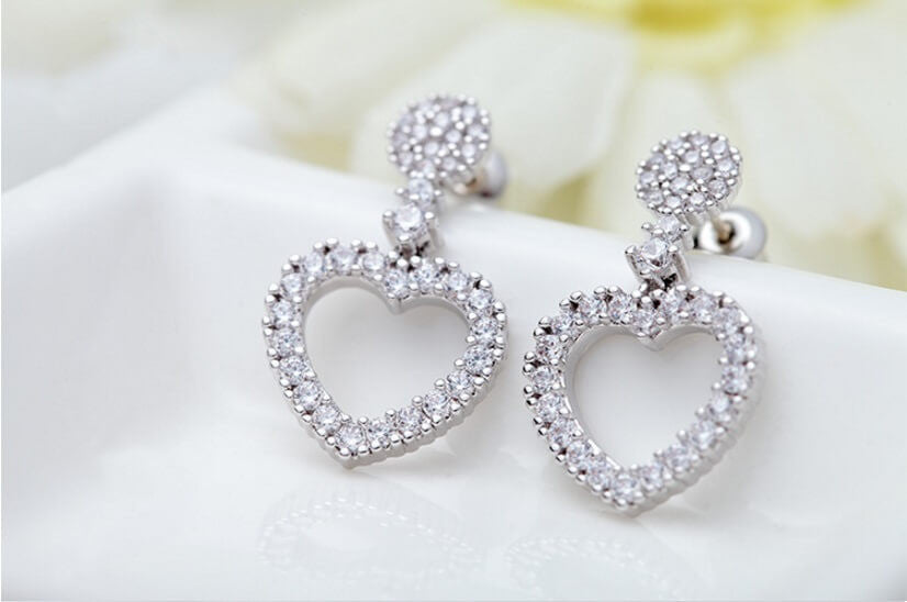 Glass Hearts Earrings