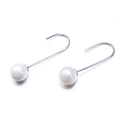 Precious Pearl Dangle Earrings - Silver