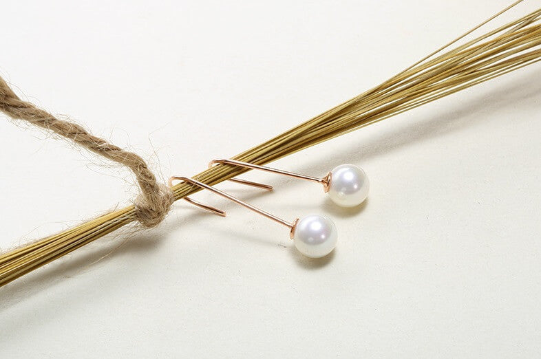 Precious Pearl Dangle Earrings - Silver