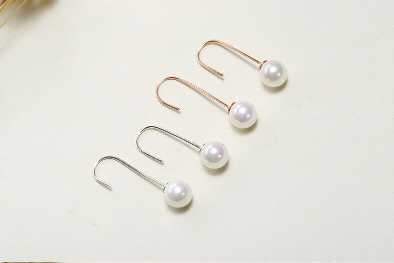 Precious Pearl Dangle Earrings - Silver