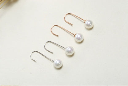 Precious Pearl Dangle Earrings - Silver