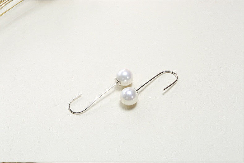 Precious Pearl Dangle Earrings - Silver
