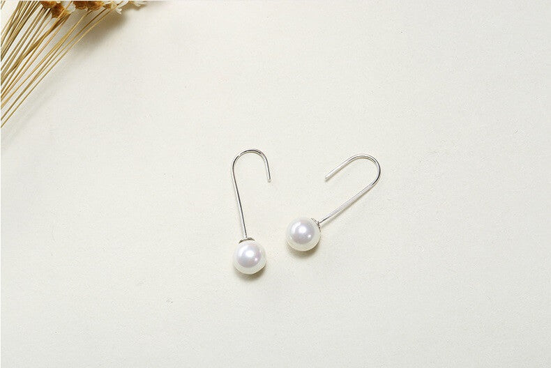 Precious Pearl Dangle Earrings - Silver