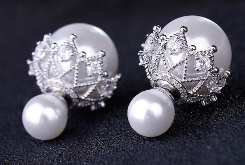 Ethereal Pearl Stud Earrings