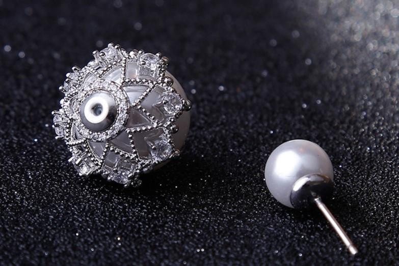 Ethereal Pearl Stud Earrings