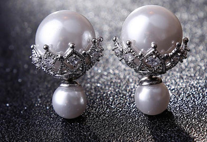 Ethereal Pearl Stud Earrings