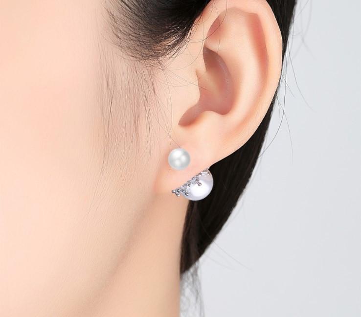 Ethereal Pearl Stud Earrings