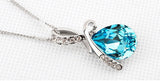 Ocean Tear Necklace - Fuchsia