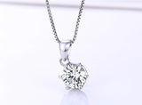 Classic Six Prong Solitaire Necklace - VivereRosse