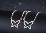 Glitter Fly Necklace - Silver