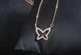 Glitter Fly Necklace - Silver