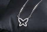 Glitter Fly Necklace - Silver