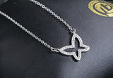 Glitter Fly Necklace - Silver