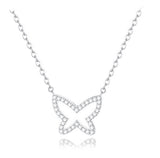 Glitter Fly Necklace - Silver