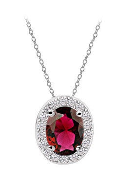 Oval Necklace - Crystal