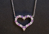 Dazzling Heart Necklace - Amethyst - VivereRosse