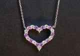 Dazzling Heart Necklace - Amethyst - VivereRosse